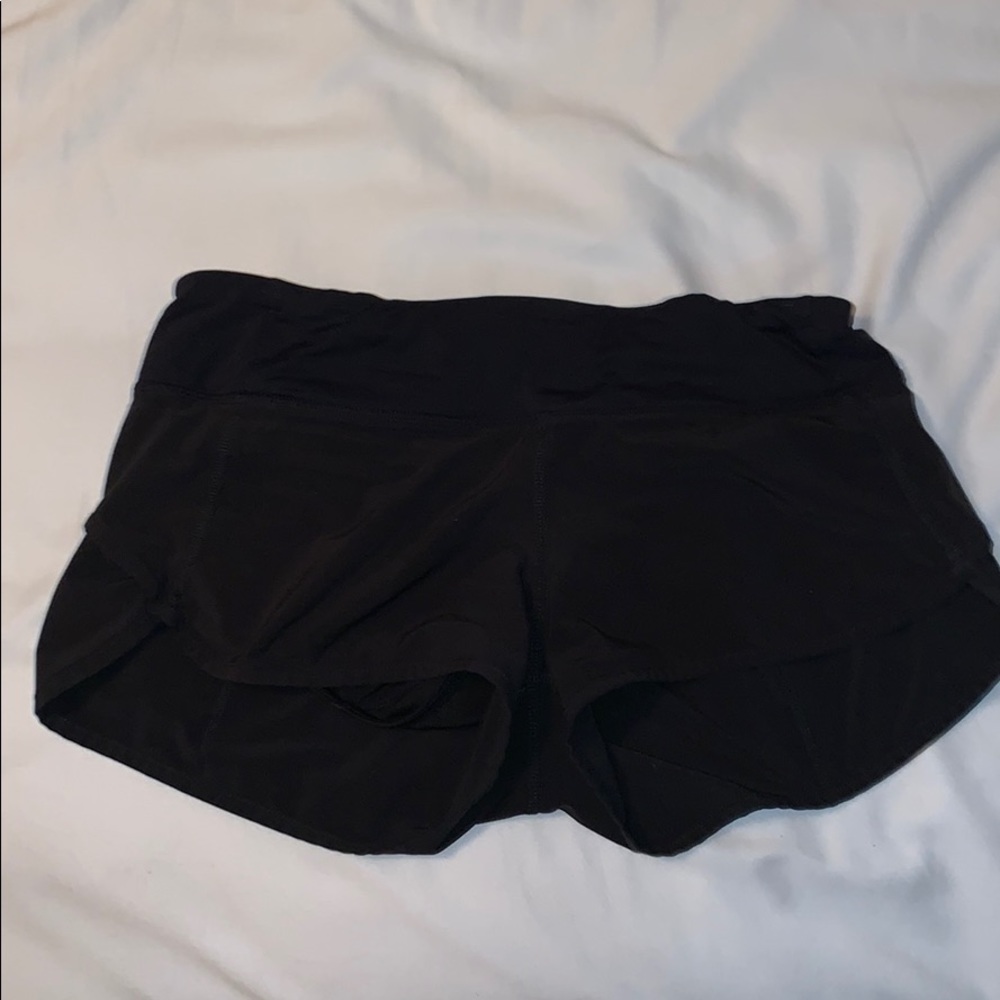 Black lululemon Speed Shorts